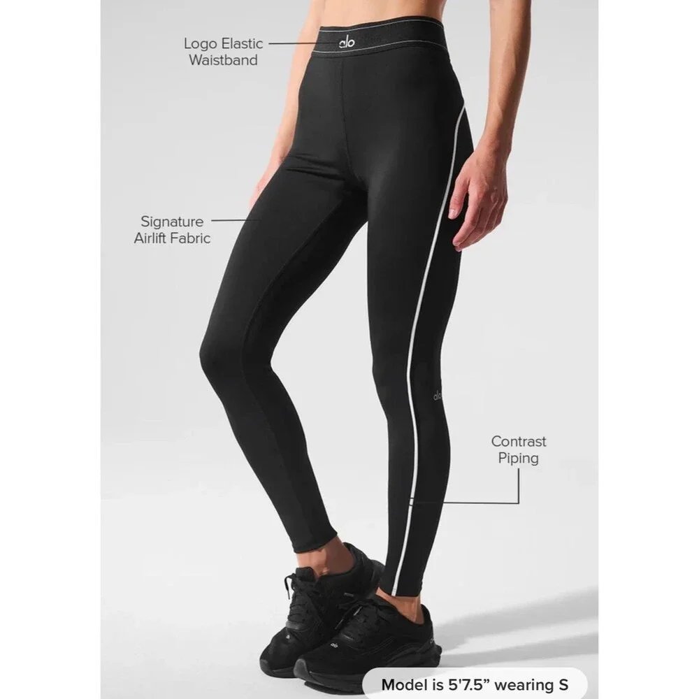 Alo Yoga Airbrush High-Waist Heart Throb Leggings Small